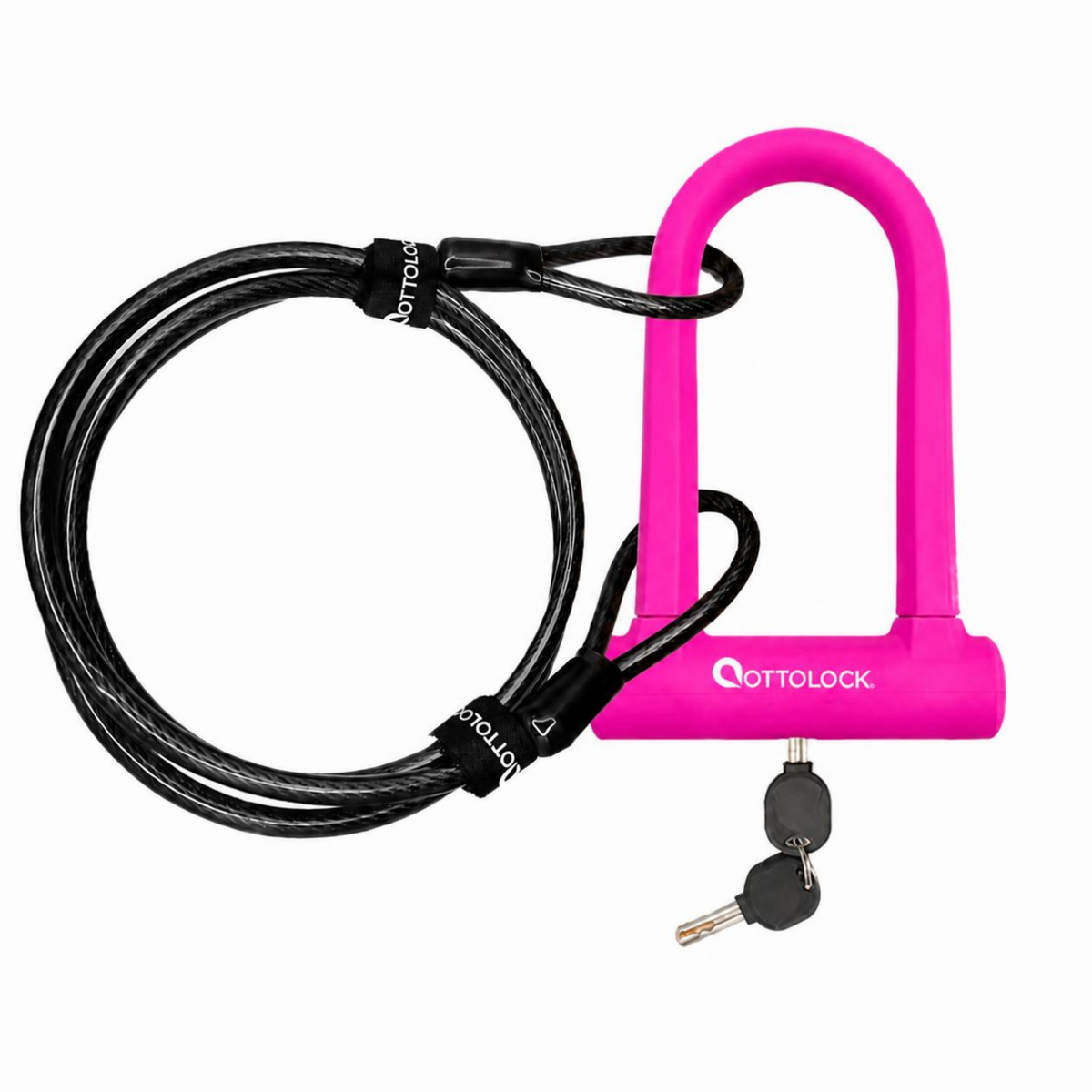 OttoLock SIDEKICK Lock + Cable Bundle, Pink