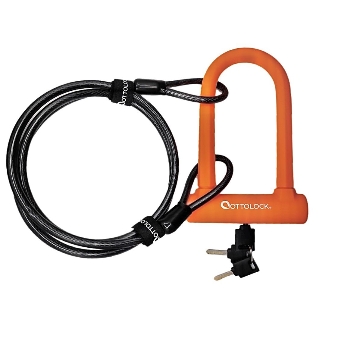 OttoLock SIDEKICK Lock + Cable Bundle, Orange